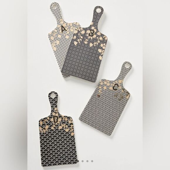 Anthropologie Eliza Tile Monogram Cheese Board Letter N - Picture 2 of 13